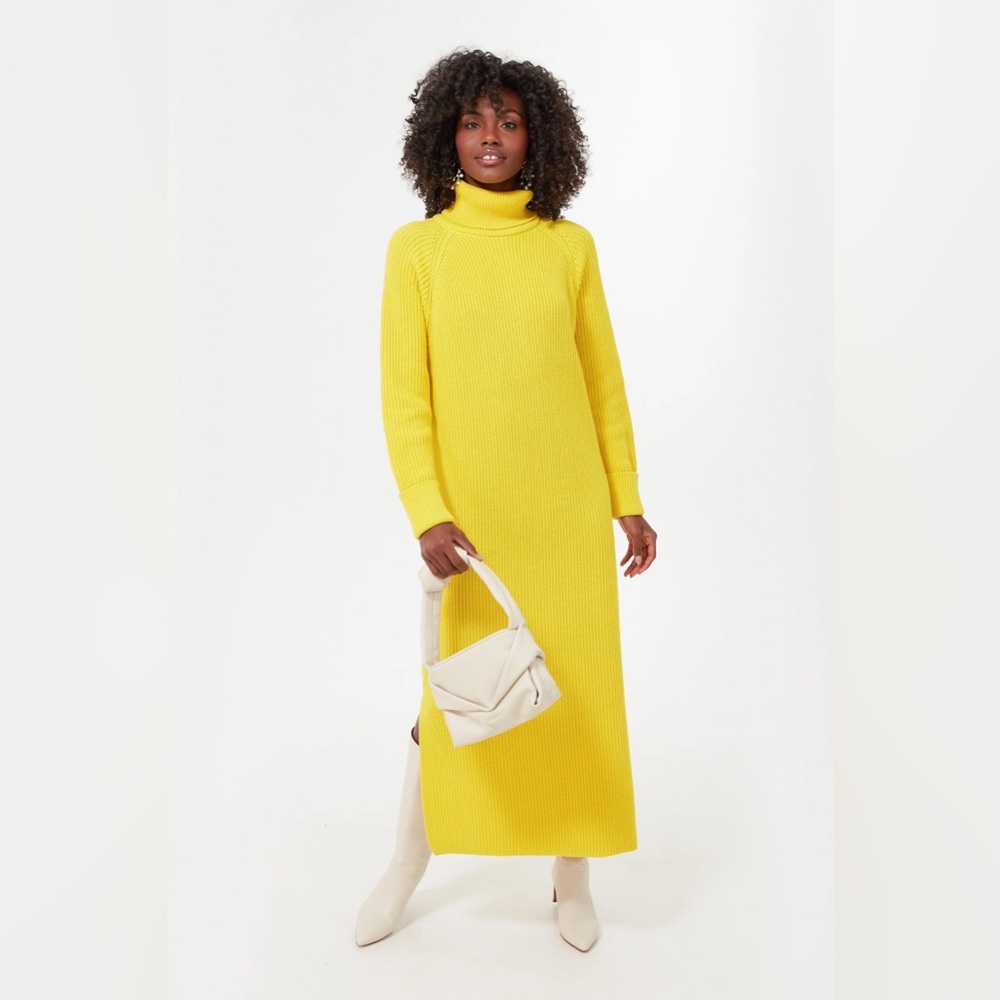 NEW Tuckernuck Canary Knit Turtleneck Midi Dress, Size M